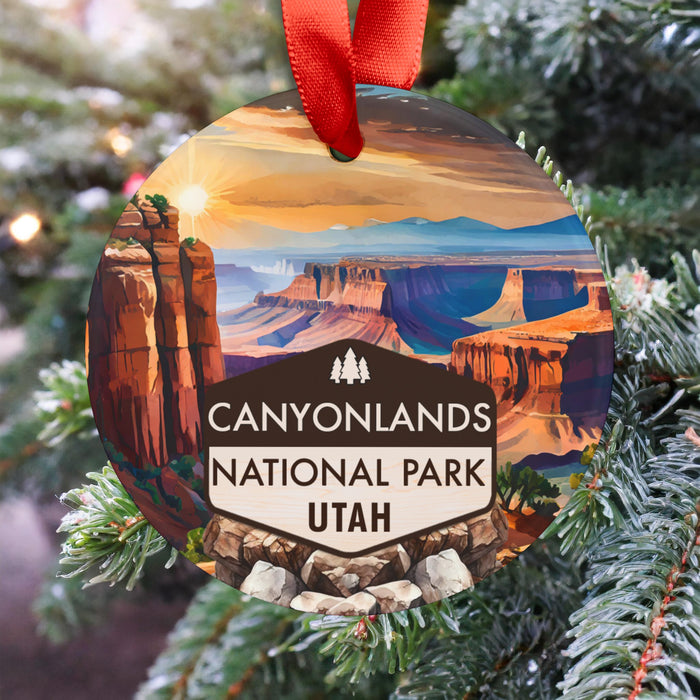 Canyonlands Christmas Ornament with Ribbon