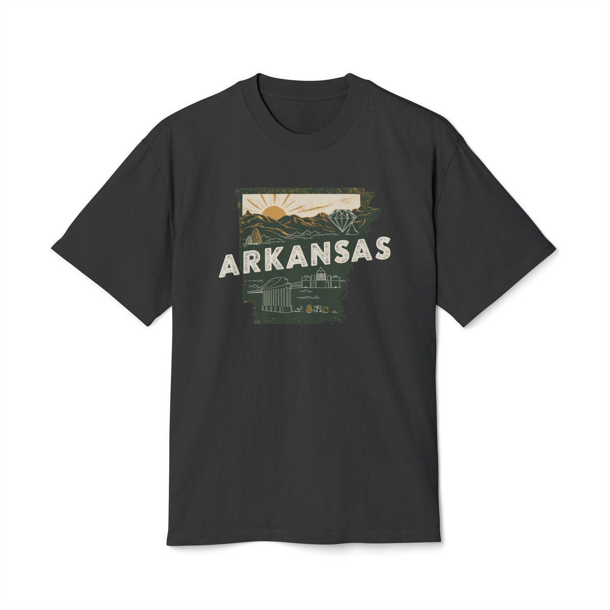 Arkansas Retro Unisex Heavy Faded Tee