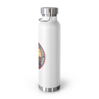 Grand Canyon National Park souvenir water bottle featuring a sunset landscape design and stainless steel construction.