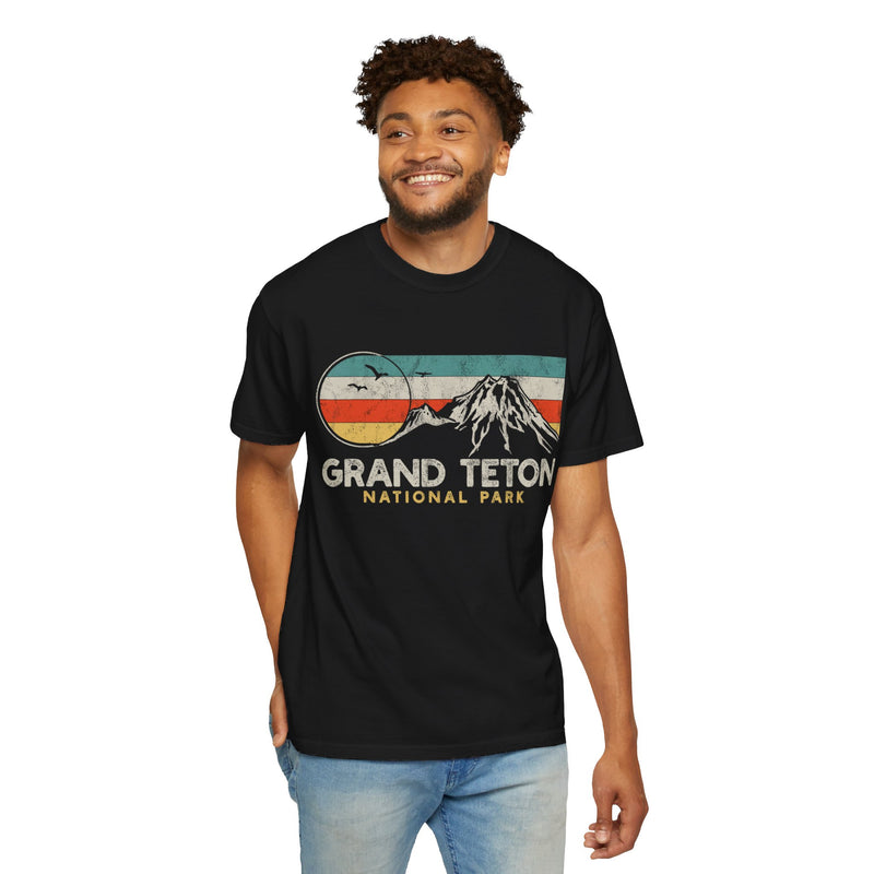 Grand Teton Retro Souvenir Tee with Mountain