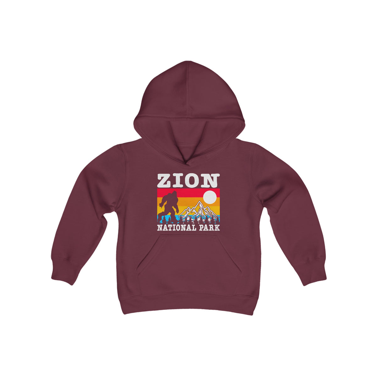 Zion National Park Bigfoot Youth Hooded Sweatshirt