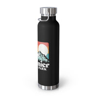 Mount Rainier water bottle featuring a Bigfoot design from the national park.