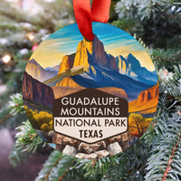 Guadalupe Mountains Christmas Ornament with Ribbon