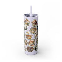 National Park Stamps Skinny Tumbler with Straw, 20oz