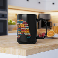 National Parks Word Map Souvenir Mug