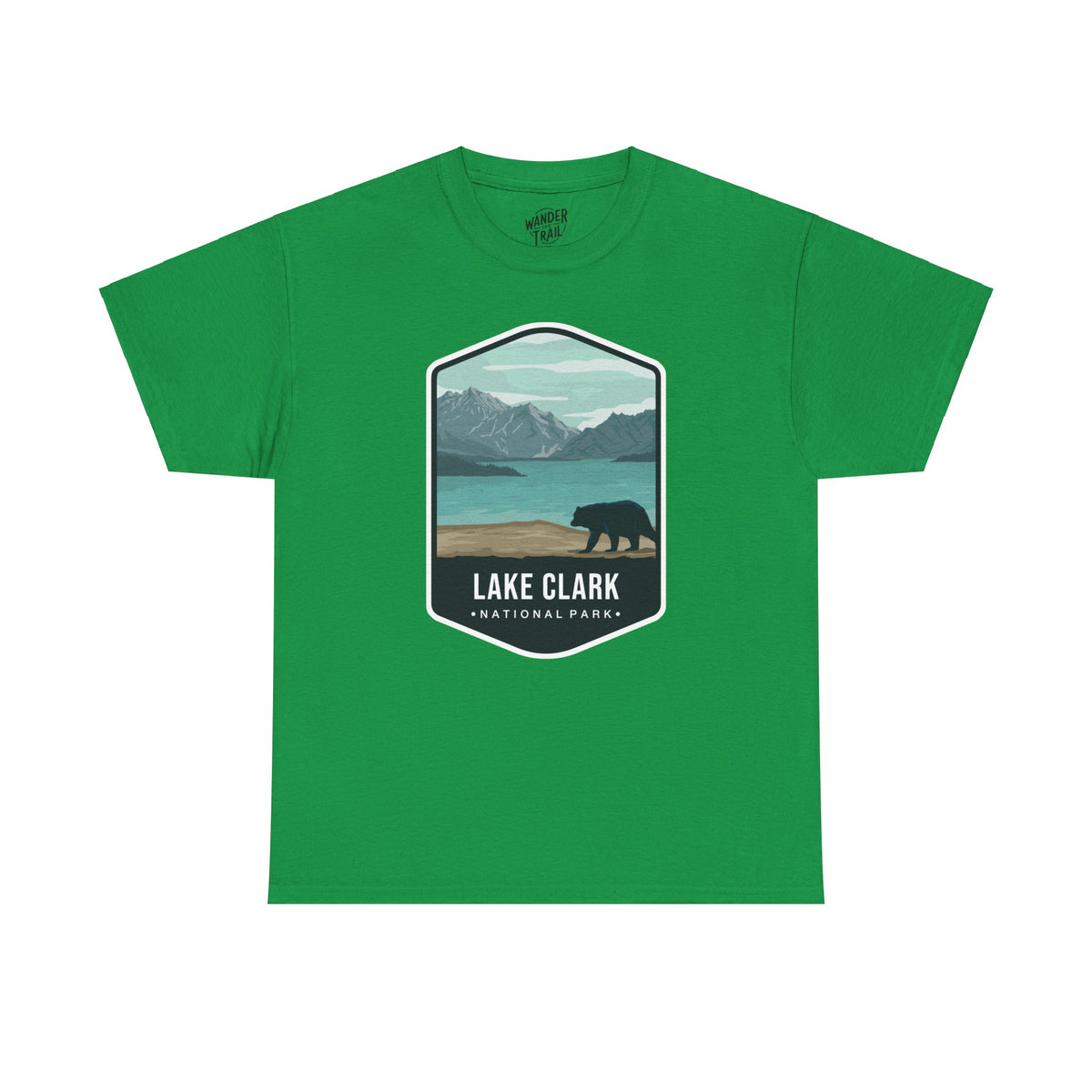 Lake Clark National Park T-Shirt with Bear and Mountain Lake Scene