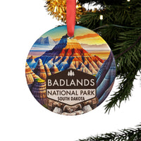 Badlands Christmas Ornament with Ribbon