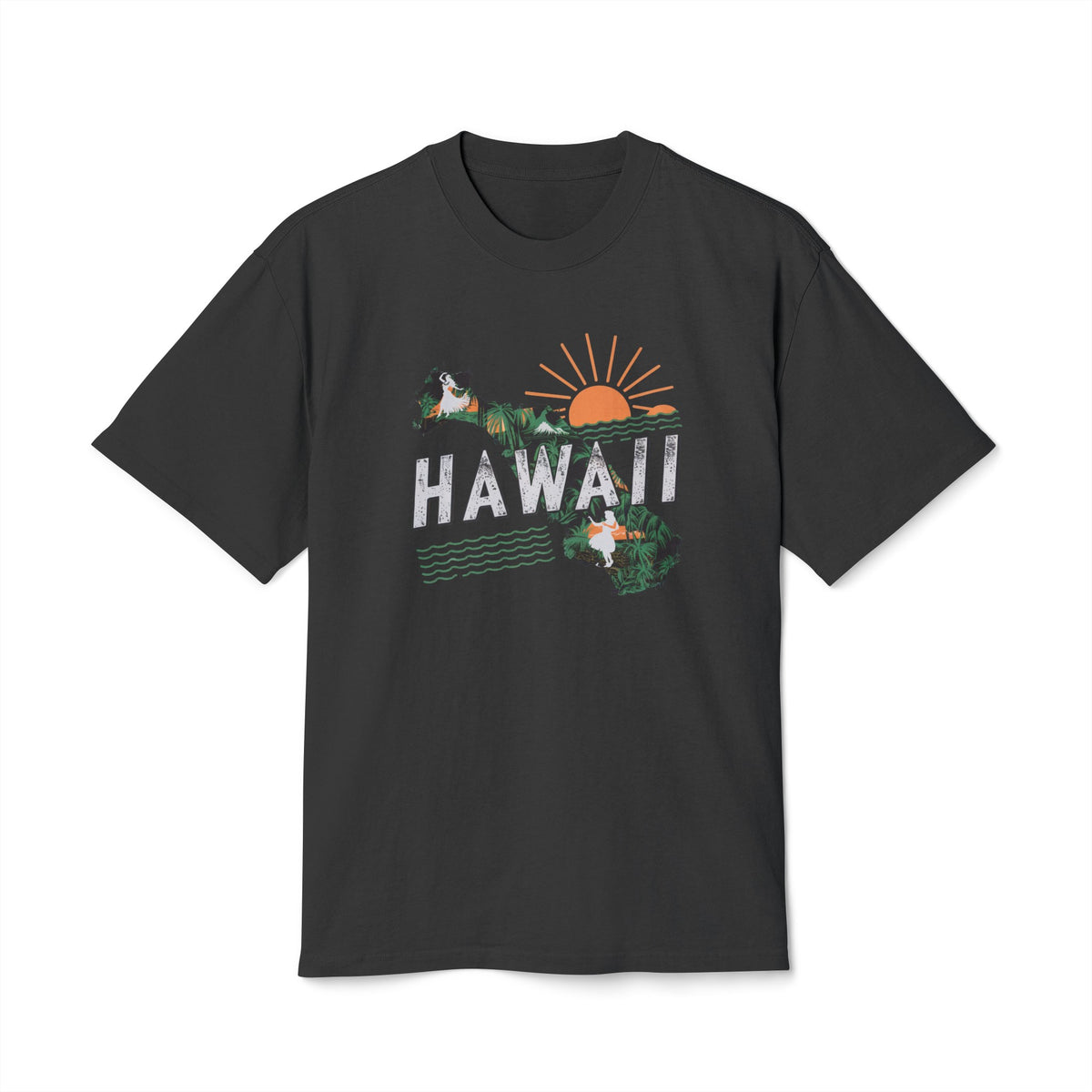 Hawaii Retro State Unisex Heavy Faded Tee