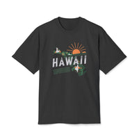 Hawaii Retro State Unisex Heavy Faded Tee