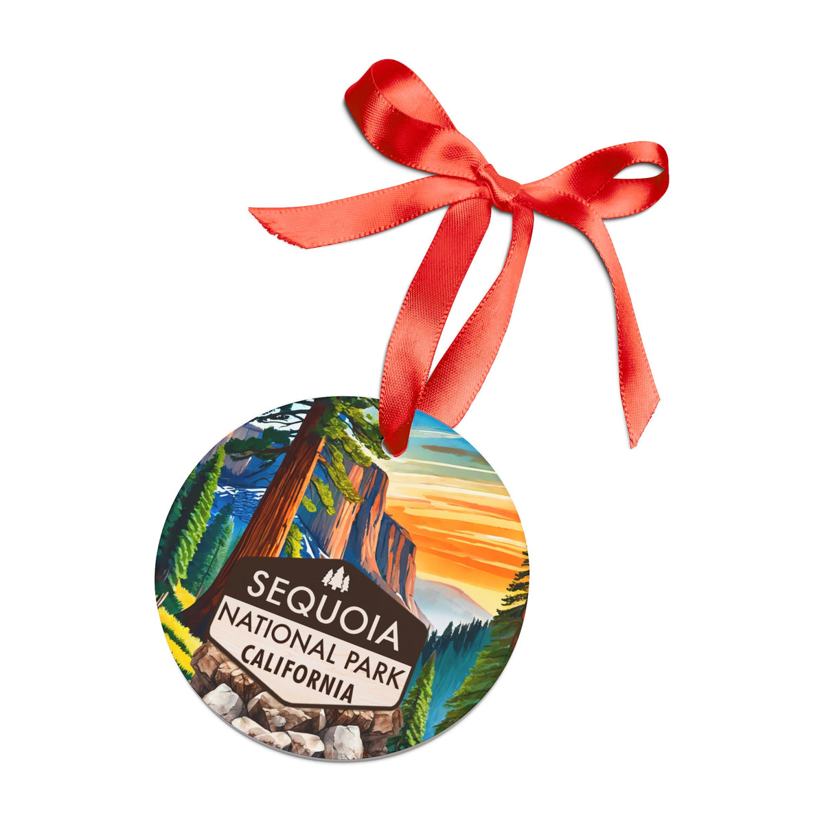 Sequoia Christmas Ornament with Ribbon