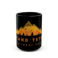 Grand Teton National Park souvenir mug with a mountain design.