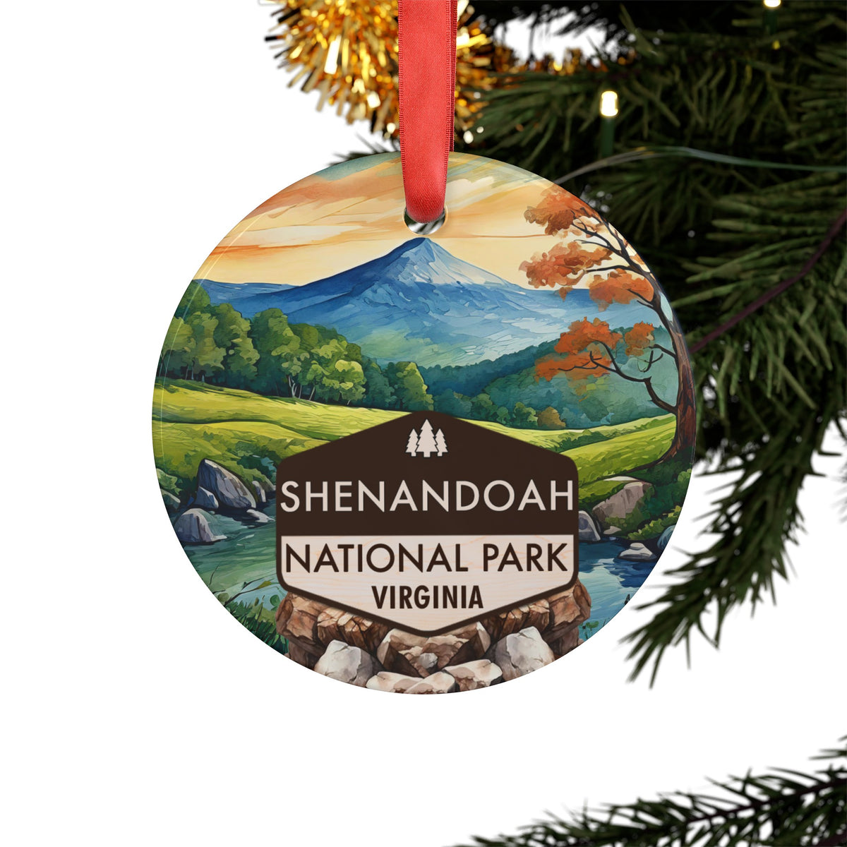 Shenandoah Christmas Ornament with Ribbon