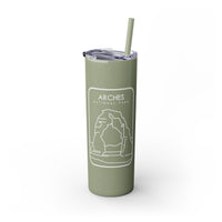 Arches National Park Skinny Tumbler with Straw, 20oz