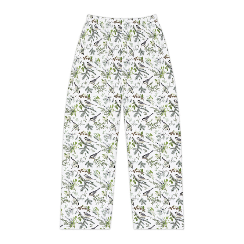 Pinecones and Birds Pattern Women's Pajama Pants