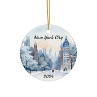 New York City Winter Ceramic Ornament