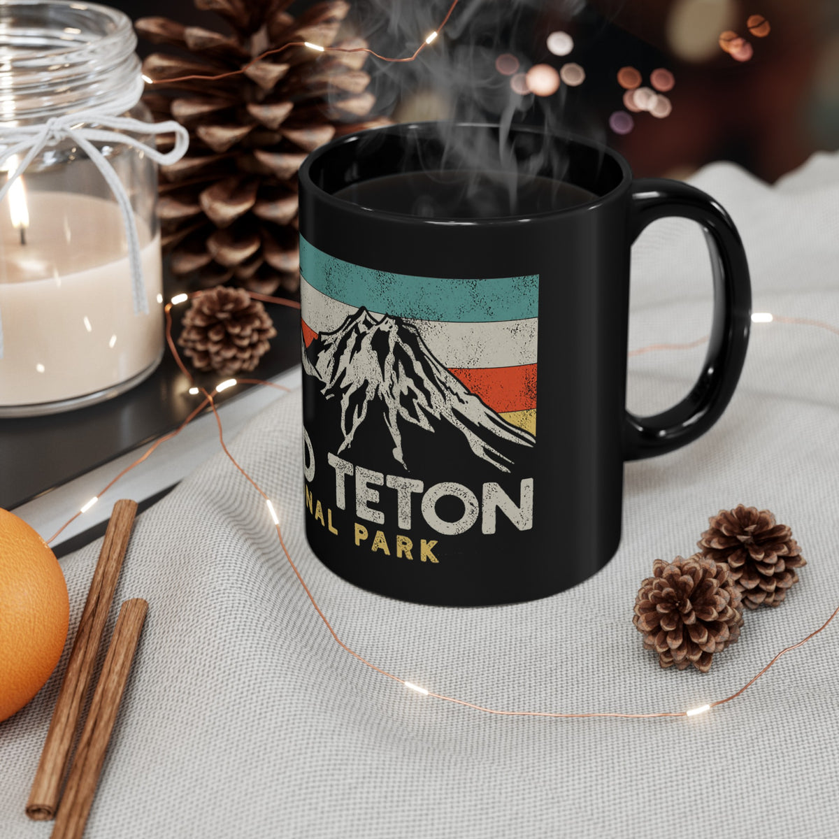 Grand Teton Souvenir Mug with Vintage Design