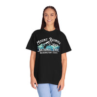 Mount Rainier Souvenir Tee with Mountains and Trees