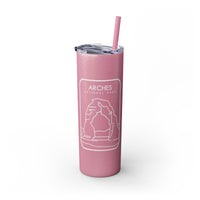 Arches National Park Skinny Tumbler with Straw, 20oz