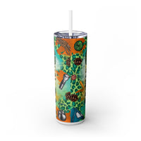 Camping is My Happy Place Skinny Tumbler with Straw, 20oz