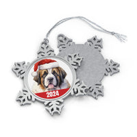 2024 Saint Bernard Christmas Dog Ornament with Gift Box