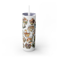 National Park Stamps Skinny Tumbler with Straw, 20oz