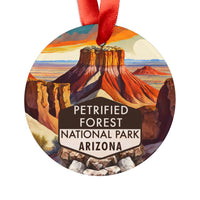 Petrified Forest Christmas Ornament with Ribbon