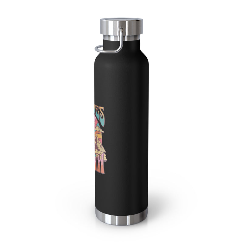 Image of a stainless steel water bottle featuring a design from Arches National Park in Utah.