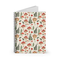 Forest Mushrooms Spiral Notebook - Ruled Line