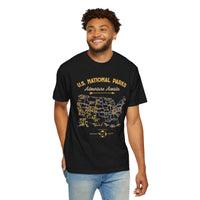 Adventure Awaits Gold National Parks Souvenir Shirt