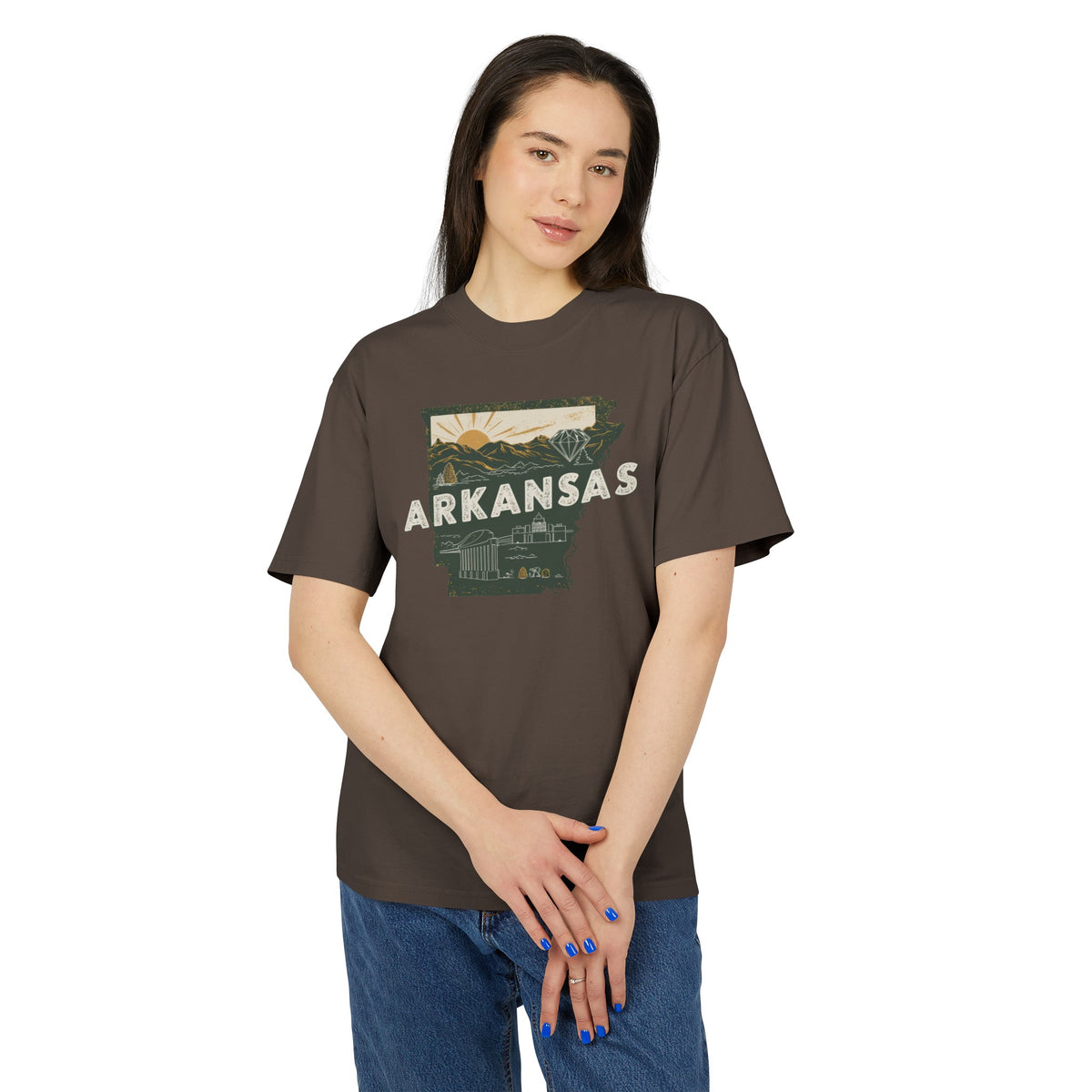 Arkansas Retro Unisex Heavy Faded Tee