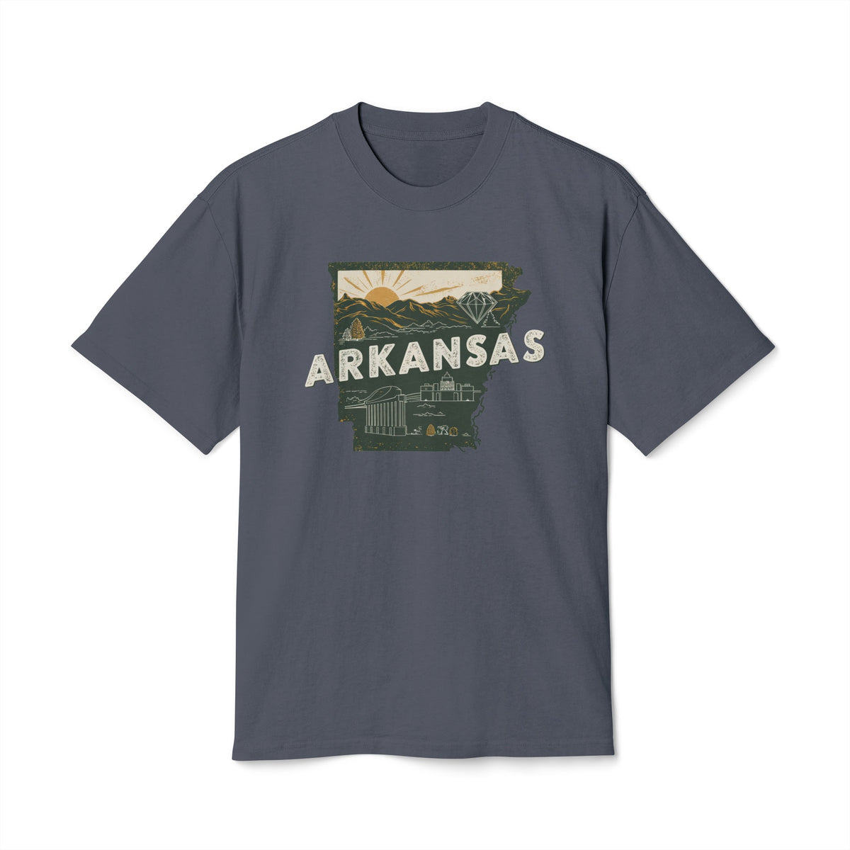 Arkansas Retro Unisex Heavy Faded Tee