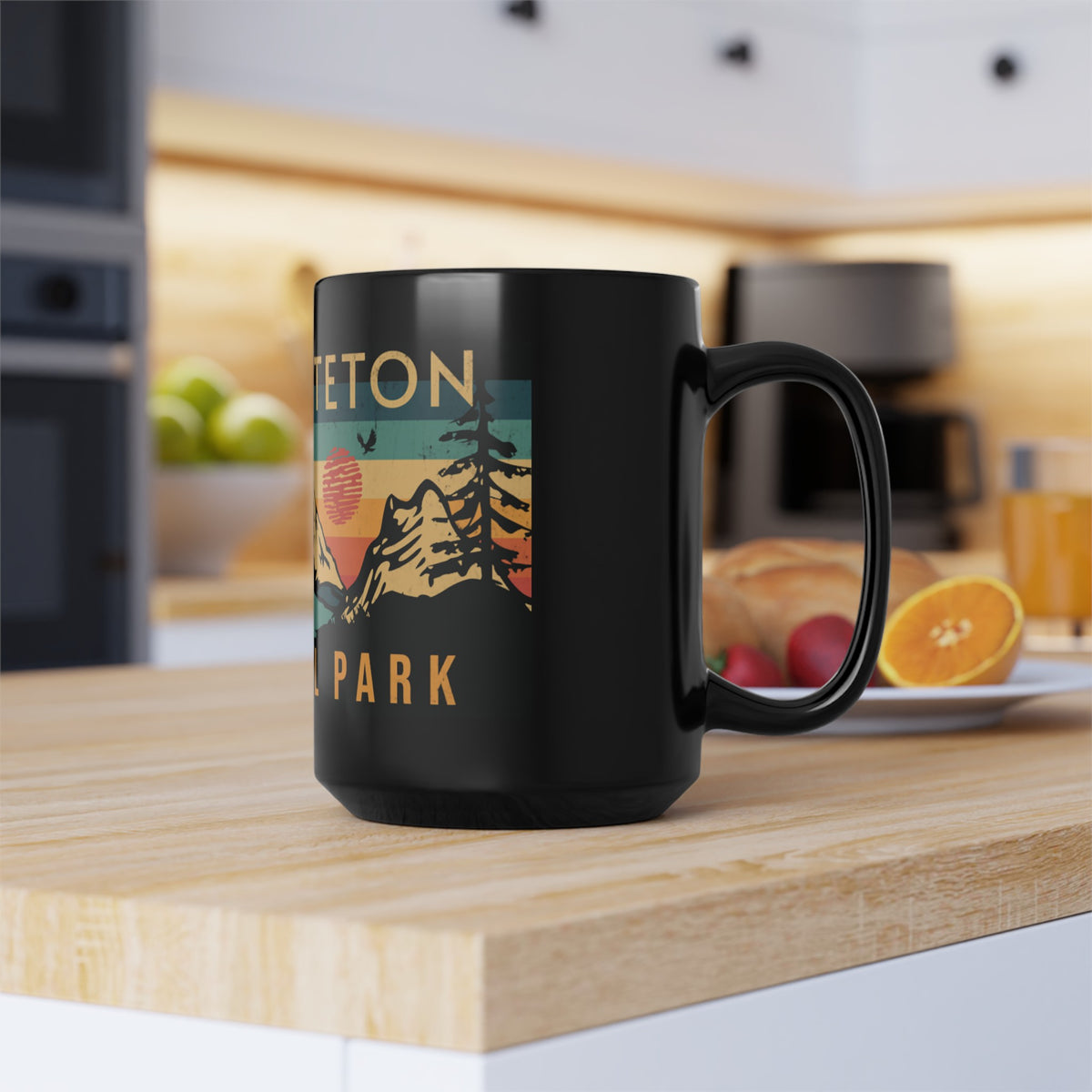 Grand Teton Souvenir Mug with Mountain Sunset