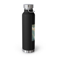 Image of an insulated souvenir bottle featuring a scenic bear and mountain design from Great Smoky Mountains National Park, with the text "Tennessee & North Carolina."