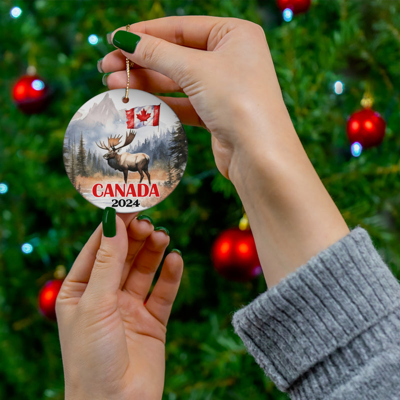 Canada Ceramic Ornament, 2024 Canada Moose Keepsake Souvenir With Free Shipping