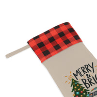 Camper with Lights Christmas Stocking