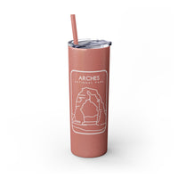 Arches National Park Skinny Tumbler with Straw, 20oz