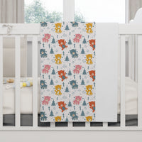 Bears in Forest Unisex Soft Fleece Baby Blanket