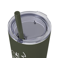 Happy Camper Skinny Tumbler with Straw, 20oz