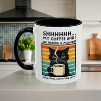 Funny Black Cat Coffee Mug with Free Shipping, Microwave and Dishwasher Safe