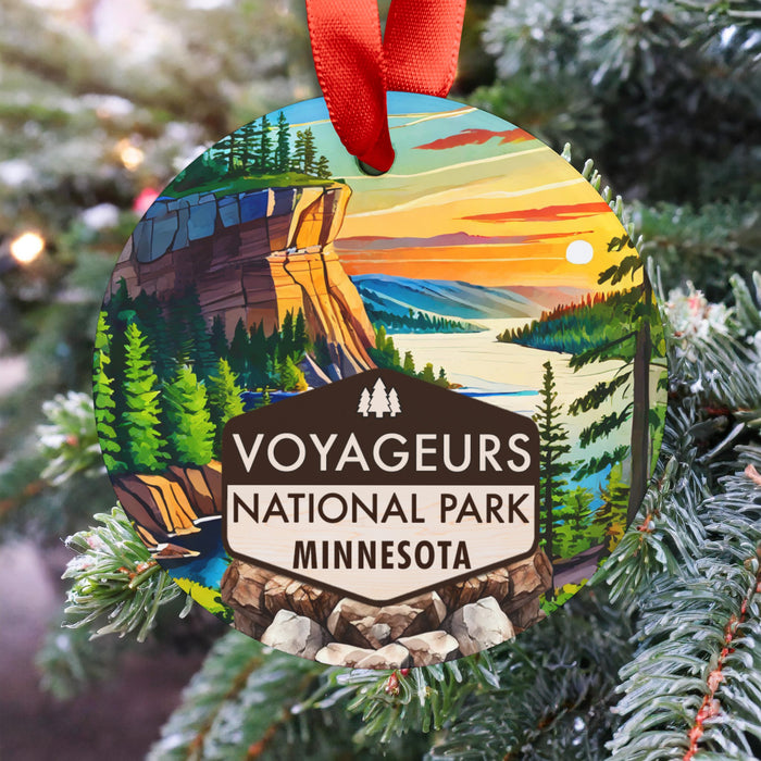 Voyageurs Christmas Ornament with Ribbon