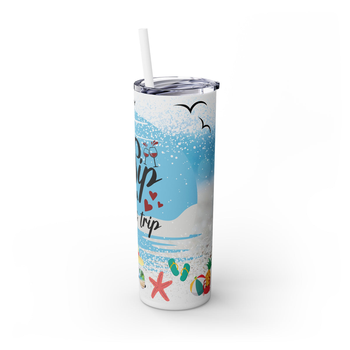 Girl's Trip Skinny Tumbler with Straw, 20oz