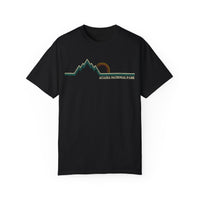 T-shirt with Acadia National Park text and a scenic mountain graphic.