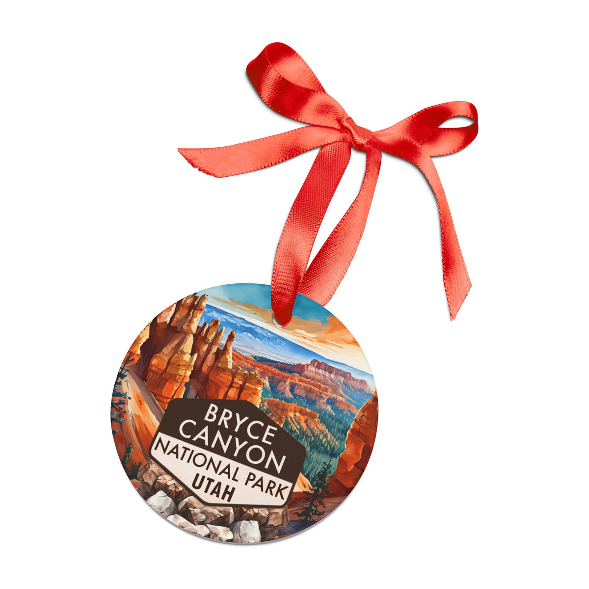 Bryce Canyon Christmas Ornament with Ribbon