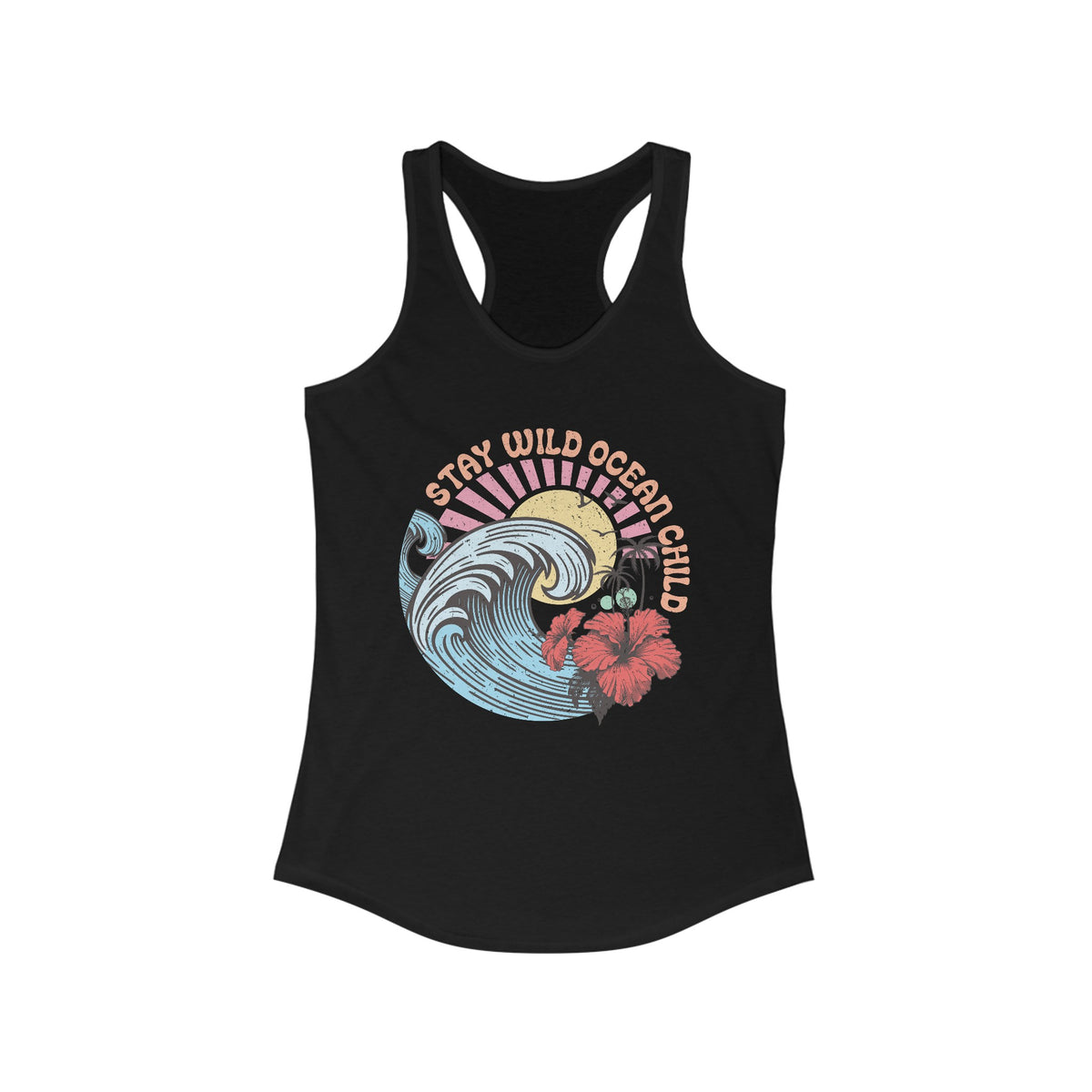 Women's Stay Wild Ocean Child Racerback Tank