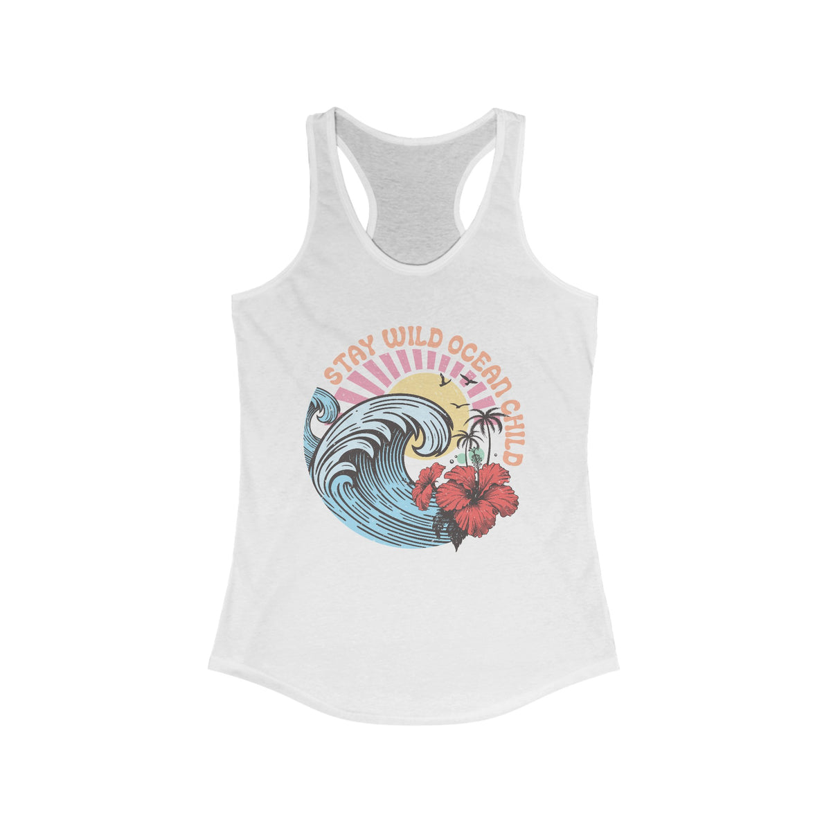 Women's Stay Wild Ocean Child Racerback Tank