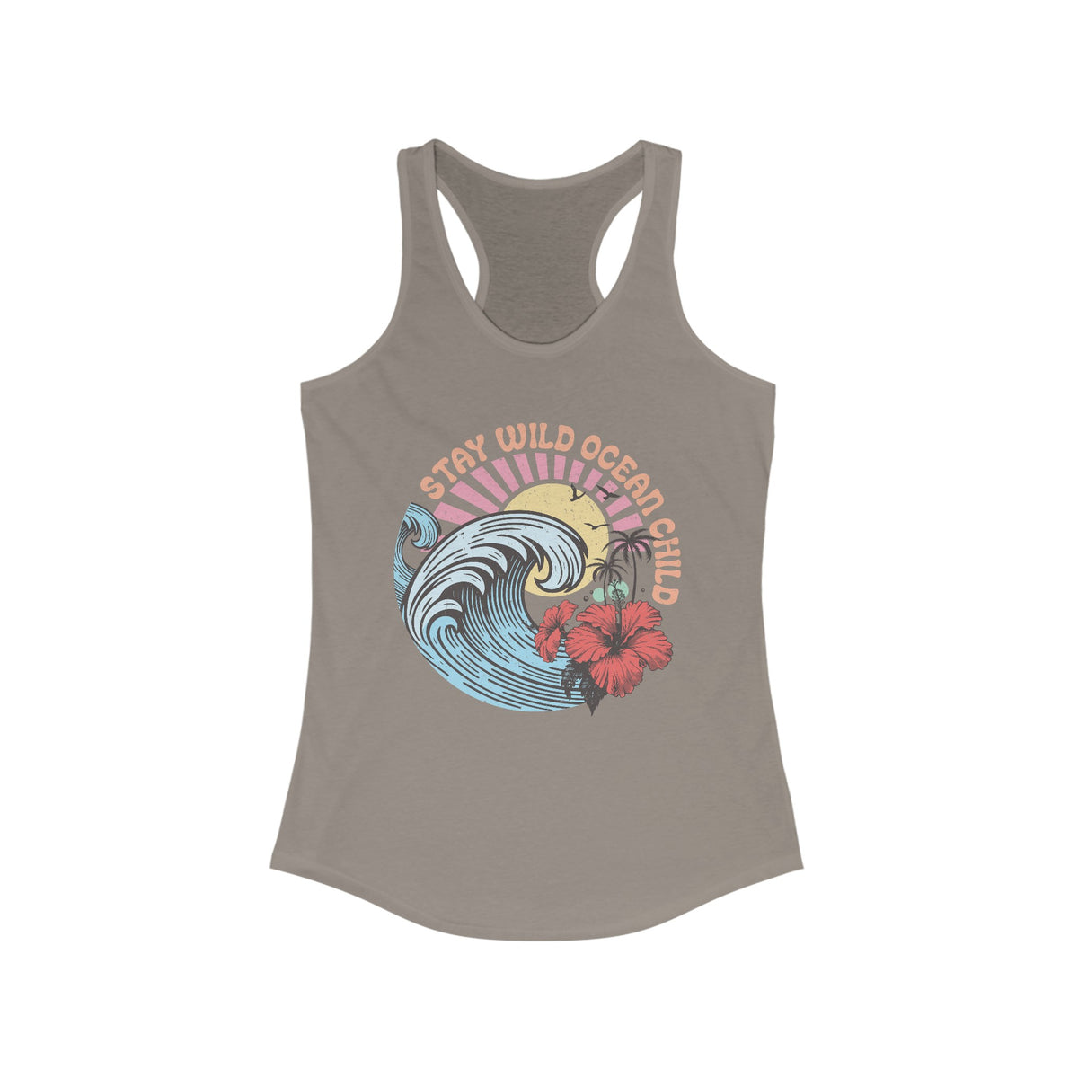 Women's Stay Wild Ocean Child Racerback Tank