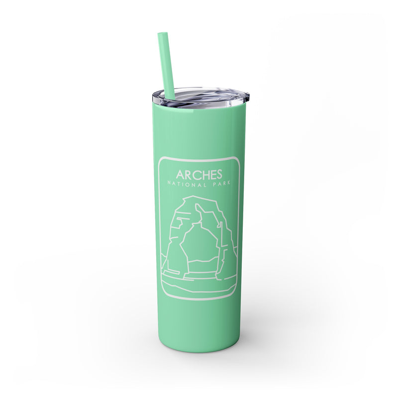 Arches National Park Skinny Tumbler with Straw, 20oz