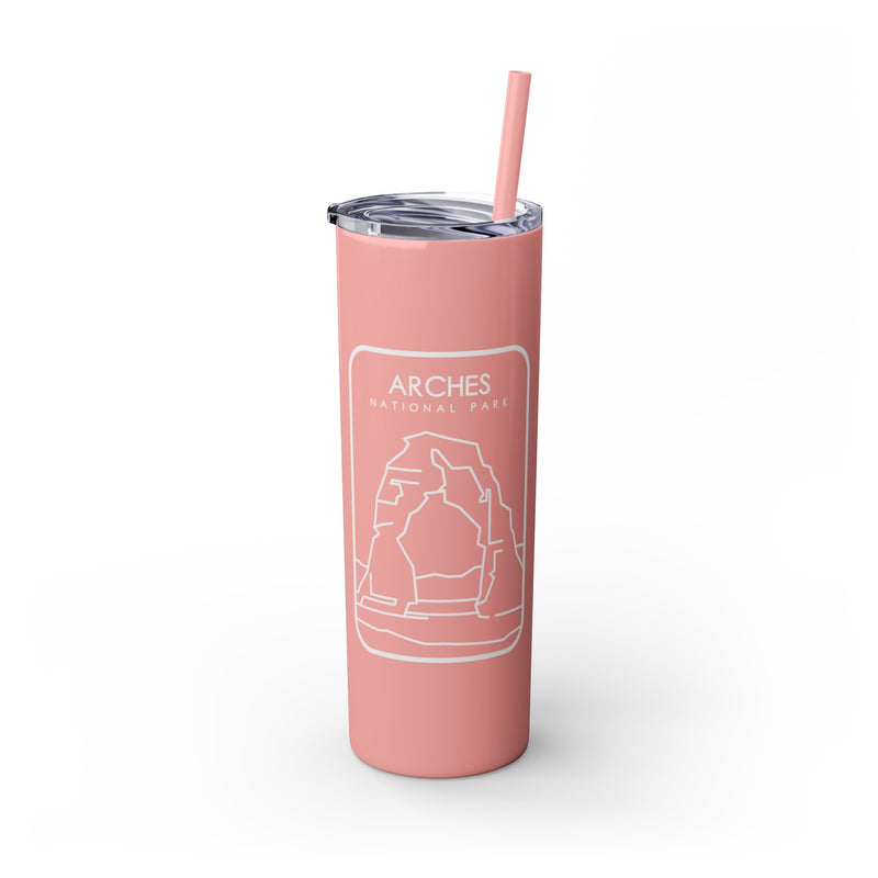 Arches National Park Skinny Tumbler with Straw, 20oz