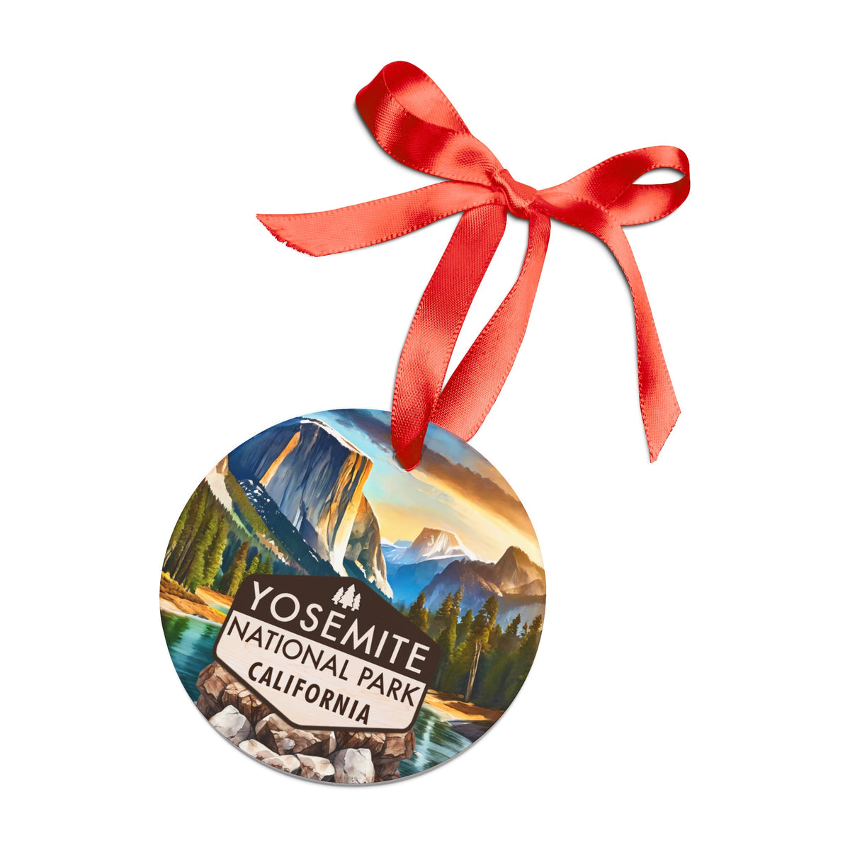 Yosemite Christmas Ornament with Ribbon