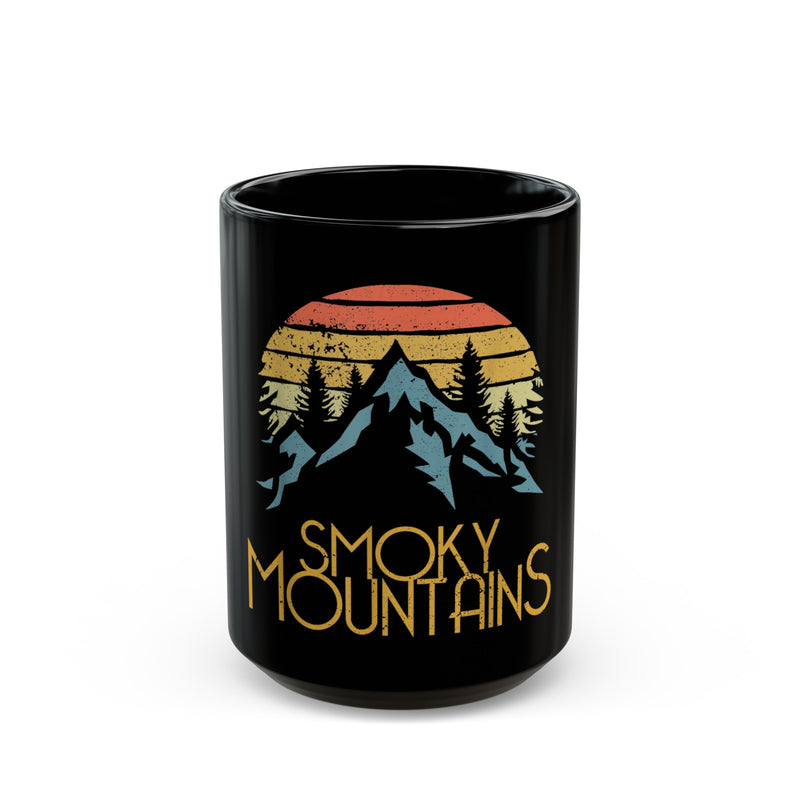 Great Smoky Mountains National Park souvenir mug with sunrise design